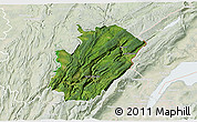 Satellite 3D Map of Saint-Claude, lighten