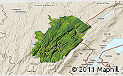 Satellite 3D Map of Saint-Claude, shaded relief outside