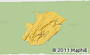 Savanna Style 3D Map of Saint-Claude, single color outside