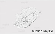 Silver Style 3D Map of Saint-Claude, single color outside