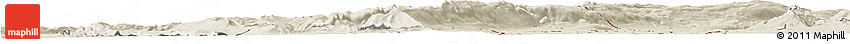 Shaded Relief Horizon Map of Saint-Claude