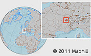 Gray Location Map of Saint-Claude, hill shading