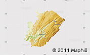 Physical Map of Saint-Claude, cropped outside