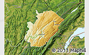 Physical Map of Saint-Claude, satellite outside