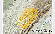 Physical Map of Saint-Claude, semi-desaturated