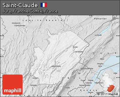 Silver Style Map of Saint-Claude