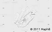 Silver Style Map of Saint-Claude, single color outside