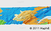 Physical Panoramic Map of Saint-Claude, political outside