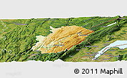 Physical Panoramic Map of Saint-Claude, satellite outside