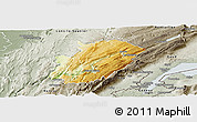 Physical Panoramic Map of Saint-Claude, semi-desaturated