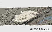Shaded Relief Panoramic Map of Saint-Claude, darken