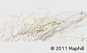 Shaded Relief Panoramic Map of Saint-Claude, lighten