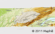 Shaded Relief Panoramic Map of Saint-Claude, physical outside