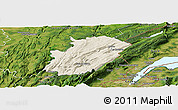 Shaded Relief Panoramic Map of Saint-Claude, satellite outside