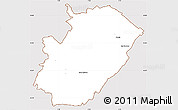 Classic Style Simple Map of Saint-Claude, cropped outside