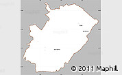 Gray Simple Map of Saint-Claude, cropped outside