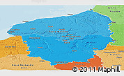 Political Shades Panoramic Map of Haute-Normandie