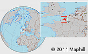 Gray Location Map of Dieppe