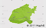 Physical Map of le Havre, cropped outside