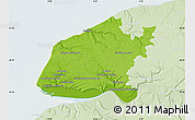 Physical Map of le Havre, lighten