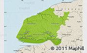 Physical Map of le Havre, shaded relief outside