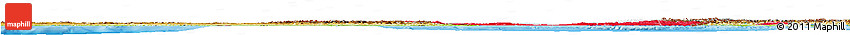 Flag Horizon Map of France, physical outside, flag rotated