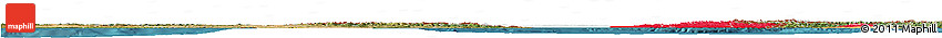 Flag Horizon Map of France, satellite outside, flag centered
