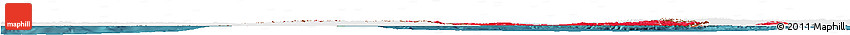 Flag Horizon Map of France, single color outside, satellite sea, flag rotated