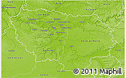 Physical 3D Map of Île-de-France