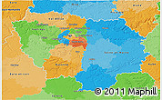 Political 3D Map of Île-de-France