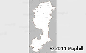 Gray Simple Map of Evry, cropped outside