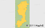 Savanna Style Simple Map of Evry, cropped outside
