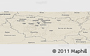 Shaded Relief Panoramic Map of Île-de-France