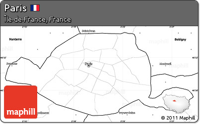 blank simple map of paris blank simple map of paris