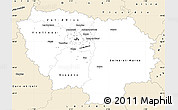 Classic Style Simple Map of Île-de-France