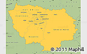 Savanna Style Simple Map of Île-de-France