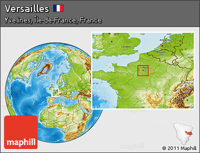 Physical Location Map of Versailles