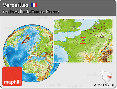 Physical Location Map of Versailles