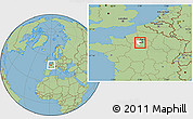 Savanna Style Location Map of Versailles, highlighted parent region