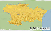 Savanna Style 3D Map of Aude, single color outside