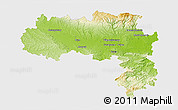 Physical 3D Map of Carcassonne, single color outside