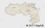 Shaded Relief 3D Map of Carcassonne, cropped outside