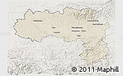 Shaded Relief 3D Map of Carcassonne, lighten