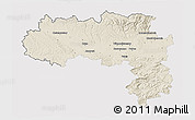 Shaded Relief 3D Map of Carcassonne, single color outside