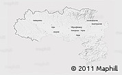 Silver Style 3D Map of Carcassonne, single color outside