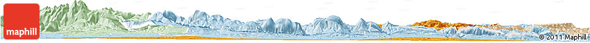 Political Horizon Map of Carcassonne, lighten