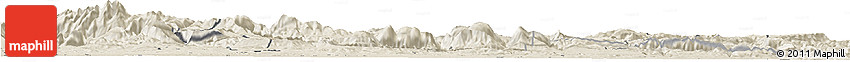 Shaded Relief Horizon Map of Carcassonne