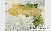 Satellite Map of Carcassonne, lighten