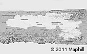 Gray Panoramic Map of Carcassonne