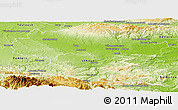 Physical Panoramic Map of Carcassonne